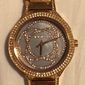 Michael Kors rose gold & pearl face watch